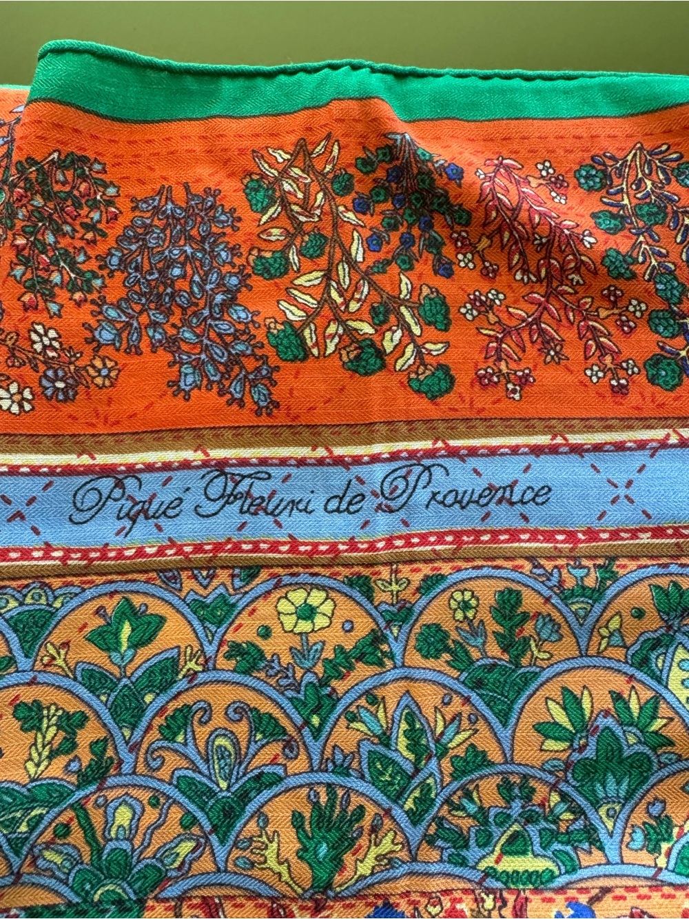 HERMES Multicolor Wool/Silk Blend Wrap Scarf - Picture 7 of 8